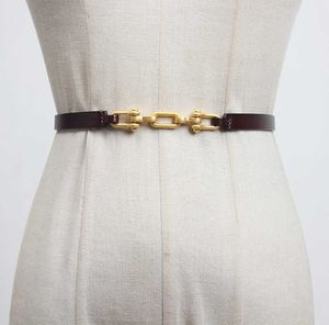 Matte Small Belts Moda de couro feminina Moda Decorativa All Match Decorativa Sala