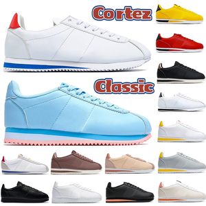 2022 Designer Cortez Classic basic casual Shoes triple black white university blue red forrest gump nylon light bone amarillo spring pack jade men women Sneakers