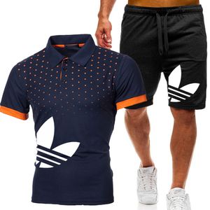 Men's Sportswear Fashion Pullover PoloT-Shirt Classic Trend Shorts Sportswear Designer Lapel Black White Grey Men's High Quality Sports Suit