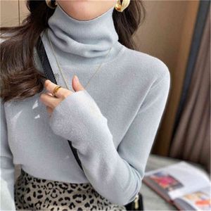 Frauen Gestrickte Pullover Mode Rollkragen Pullover Damen Winter Casual Koreanischen Stil Jumper Schlank