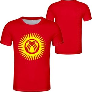 Kirgizistan T-skjorta Namn Nummer KGZ T-shirt PO Kläder Print Diy Free Custom Made Not Fade Not Cracked Tshirt Jersey 220609