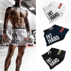 Män fitness bodybuilding shorts man sommargym att träna manlig andningsnät snabb torr sportkläder jogger strand korta byxor 210322