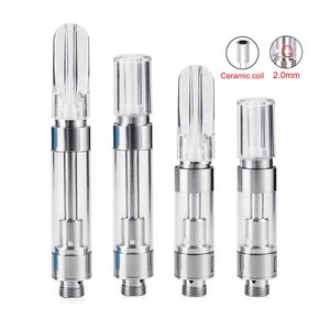 Factory Price Disposable Atomizer Vape Cartridge M6T 0.5ml 1.0ml Ceramic Coil Flat Round Tip Plastic Tank for thick Oil 510 Thread Battery