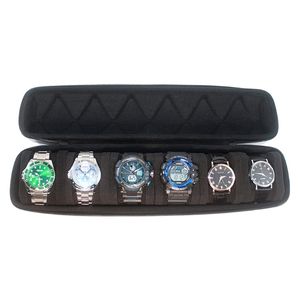 3 5 Slots Watch Dislpay Roll Organizer EVA Storage Case with Zipper Cushions Jewelry Boxes for Men Women 220624