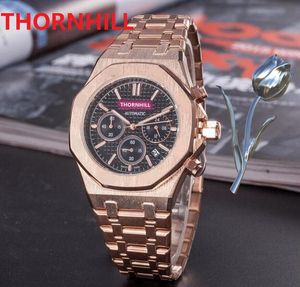 販売の高級クォーツメンズ腕時計ファッション6つのシュチースデザイナーデー日の日付男性腕時計ギフト小さなダイヤル作業日表示年次爆発腕時計