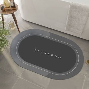 Süper emici banyo mat kaymaz küvet yan ayak ped girişi paspas paspaslar banyo halı yıkanabilir tapis de bain 220401