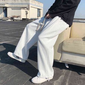 Spring Jogging Pants Men Fashion Casual Streetwear Korean Loose Straight Wide Pipe Joggers Tracksuit SXL J220629