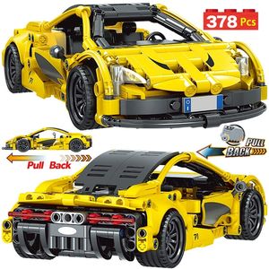 MOC City Pull Back Racing Car Building Blocks Function Supercar Vehicle Model Bricks Educational DIY Toys For Boys 220715
