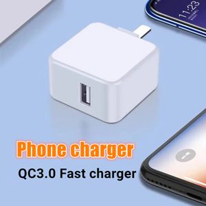 미국 EU 벽 플러그 폰 충전기 QC3.0 5V4A 18W 지능형 이동 빠른 충전기 고급 Android iPhone 모바일 충전 헤드