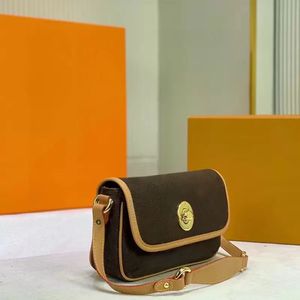 고급 가방 2022 브랜드 디자이너 중반 세기 겨드랑이 가방 갈색 오래된 꽃 숄더 가방 여성 지갑 핸드백 크로스 바디