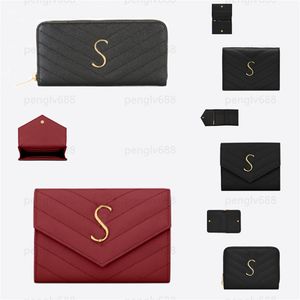 محافظ المصمم الكلاسيكية حقائب بطاقة الائتمان عالية الجودة عالية الجودة أزياء مجموعة متنوعة من الأساليب والألوان متوفرة محفظة بالجملة قصيرة مع صندوق