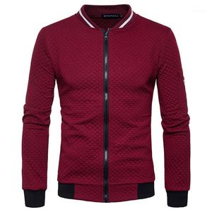 Men's Hoodies & Sweatshirts Men Boy Baseball Jacket Men Fashion Design Wine Red Mens Slim Fit College Varsity Brand Stylish Veste HommeMen's