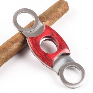 stainless steel double-edged cigar cutter scissors Cuban portable cigar smoking accessories