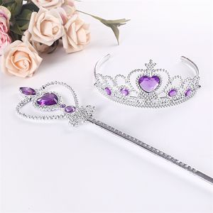 Karikatür Aksesuarları Kar Tanesi Asıkları Crown Set Set Peri As Değnek Noel Partisi Kar Tanesi Gem Çubukları Sihirli Asama Baş Bandı Taçları Tiara Renkli Lt002