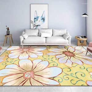 Tapetes de 100x160cm estilo americano grande padrão floral tapetes de cabeceira de cabeceira de cabeceira para casa para quarto garotas de decoração Ranta de decoração personalizada