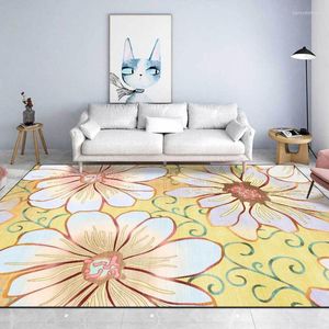 Carpets 100X160CM American Style Large Floral Pattern Carpet Soft Home Bedside Floor Mat Rugs For Bedroom Girls Room Decor Rug Customize