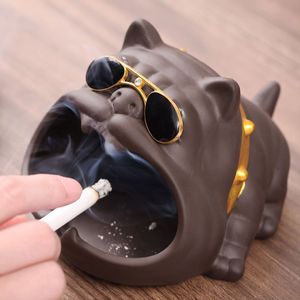 Ashtray Luxury Purple Sand Animal Animal Carreto da casa Desenho doméstico Creme Cerâmica Cerâmica Pequena Cinzinha Cinzinha de Cinzas Trends Cinzas Fly