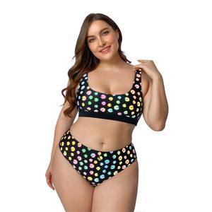 Kvinnors sexig modeswimsuit Swim Swimewear Swim Swiming Beachwear Tvådel svart färgblommor tryck plus storlek ingen behå underwire support sommar baddräkter bikinis