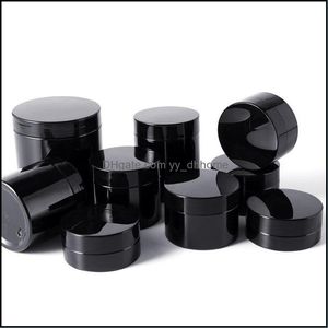 Packing Bottles Office School Business Industrial Black Pet Plastic Cosmetic Jars With Lids Inner ER REFILLABLE BPA Leak-Proof 50 Ml 60 Ml 8