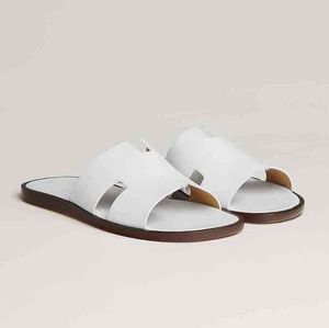 المصمم رجال النعال Sanals Izmir Summer Summere Shoes for Calfskin Leather Slip on Comfort Footwear Beach Slide walk