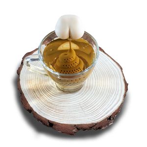 Återanvändbar Silikon Tea Infuser Creative Poop Shaped Funny Herbal Tea Bag Kaffefilter Diffusor Strainer Teas Tillbehör