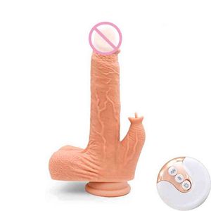 NXY Dildos Anal Toys Zungenhebesimulation Silikon Doppelköpfe Falsch Penis drahtlose Fernbedienung Masturbationsgerät Erwachsene Sexprodukte Spielzeugmassage 0324