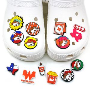 moq 100pcs coccodrillo stile Texas JIBZ charms 2D Plastica morbida simpatico cartone animato Accessori per scarpe Decorazioni zoccolo Scarpe Fibbie bottoni fascino per scarpe adatto per bambini Sandali