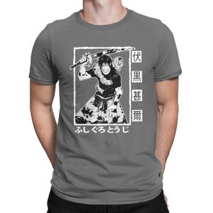 Herr t-shirts toji fushiguro manga jujutsu kaisen t-shirt för män anime vintage tees kort ärm t skjortor tshirt haruku streetwear