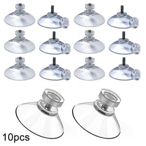 10PCS Mushroom Head Clear Suction Cups Thumb Nut Strong Vacuum Suckers PVC Kitchen Bathroom Window Wall Car Hooks 41mm 220527