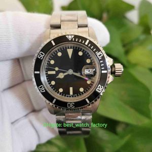 Hot Selling Top Quality Klockor Klassisk 40mm Vintage 1680 Röd Sub Rostfritt Stål Asien 2813 Rörelse Mekanisk Automatisk Mäns Trucker Work Armbandsur