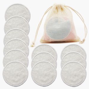 Reusable Bamboo Makeup Remover Pads Washable Rounds Cleansing Facial Cotton Make Up Removal Pads Tool