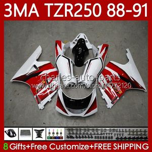 Bodys Kit For YAMAHA TZR-250 TZR 250 TZR250 R RS RR 88-91 Bodywork 115No.0 YPVS 3MA TZR250R 88 89 90 91 TZR250-R TZR250RR 1988 1989 1990 1991 MOTO Fairings Factory Red