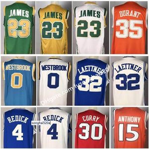 College NCAA Bruins 0 Russell Westbrook Jersey Syracuse Orange 15 Carmelo Anthony 32 Christian Laettner High School Irish 23 Shirt St Maglie