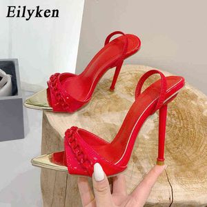 Sandalen 2023 Neue Ankunft High Heels Mode Spitz Zurück Strap Frauen Kleid Strappy Mule Schuhe 220232