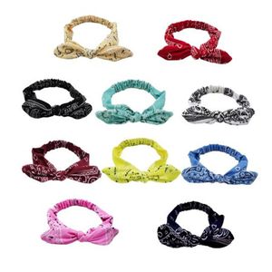 Kvinnor Soft Solid Print pannband Vintage Cross Knot Elastic Hairbands Turban Bandanas Girls Hair Bands Hårtillbehör GC1163