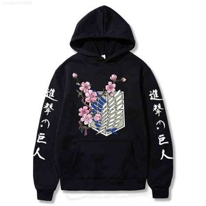 Sweater Anime Attack on Titan Printed Long Sleeved Hoodie Men Harajuku Clothes