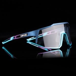 Wysokiej jakości fotochromizm okulary rowerowe Outdoor okulary rowerowe 1 soczewka UV400 okulary rowerowe mężczyźni kobiety gogle MTB z etui okulary przeciwsłoneczne do jazdy konnej