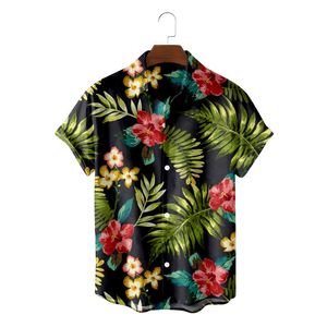 Men's Casual Shirts Summer Men's Hawaiian Shirt 2022 D Colorful Flower Pattern Short Sleeve Lapel Single Button 5xl Beach TMen's Men'sMe