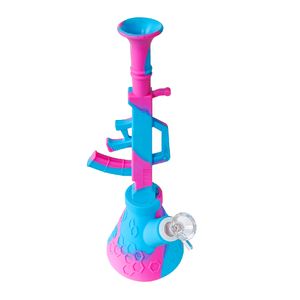 Hookahs with 14.4mm joint glass bowl Dab Rigs Silicone Beaker Bong water pipes smoking accessory