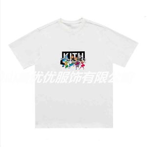 Kith Fabric T-shirt 21SS Cartoon Anime T-shirts Män kvinnor Harajuku Hip Hop Tops Tee Limited Version Högkvalitativ stor storlek Bomull T Shirtl5ds