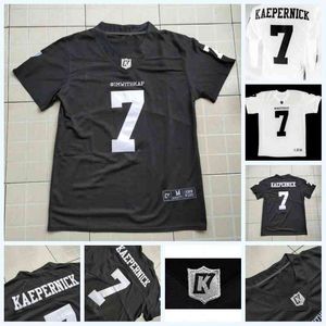 C202 IMWITHKAP FILM Jersey 7 Colin Kaepernick Jag är med Wap American Football Jersey Black White Mens Womens Youth Double Stitched Name Number