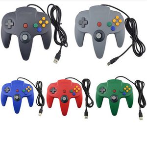 N64コントローラーワイヤードコントローラークラシック64ビットゲームパッドジョイスティックフォーPC N64コンソールビデオゲームシステムDHL高速