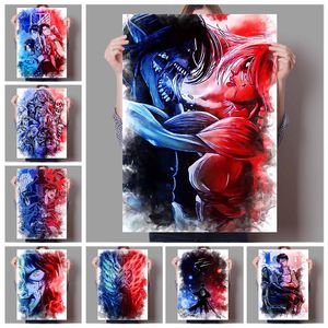 Gemälde „Angriff auf Titan“, Dekoration, Wandgemälde, japanisches Anime-Farbposter, Leinwandgemälde und Wandkunstdrucke für Kinderzimmer, für moderne Heimdekoration