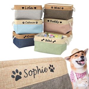 Pet Pet Toy Storage Basket Roupos Toy Roupos Bin Dog Nome personalizado