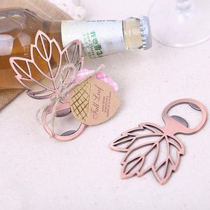 60sts Copper Maple Leaf Beer Bottle Opener Bar Tool Wedding Favors Souvenirs Gifts Party Supplies SN4468