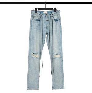 Kläder jeans män kvinnor t skjortor panther tryck förstörde mens smala denim rak cyklist mager byxor män