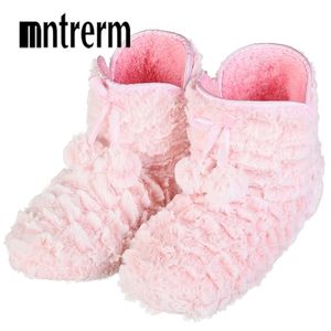 MnTrerm Fashion Slippers Home Slippers Warm Soft Plush Slippers مريحة ألوان نقية النعال الداخلية