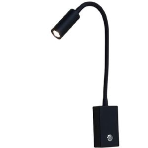 TOPOCH SWITCH LIGHT WALL LAMP Touch Dämpning Flexibel armfokuserad lins inbyggd drivrutin 3W 200lm för sängen RV båt Yta Mount Nattduks AC100-240V DC12V