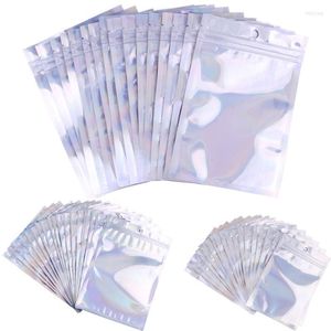 False Eyelashes 10/20/30/40pcs Wholesale Holographic Lashes Packaging Boxes Idea Laser Zip Lock Party Favor Bag Package Gift BoxesFalse