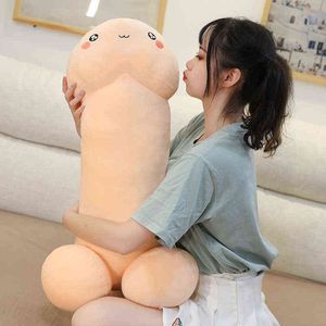 Cute Long Penis Plush Toy Pillow Simulation Sexy Soft Stuffed Funny Beautiful Dolls Kawaii Couple Valentine's Day Gift J220704